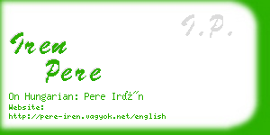 iren pere business card